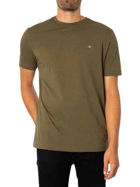 Image of Gant Regular Shield T-Shirt Juniper Green M