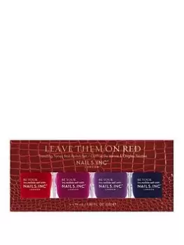 Image of Nails Inc Nails.Inc Leave Them On Red Nail Polish Set