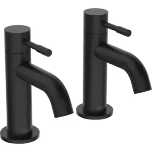 Image of Bristan Mila Taps Bath Pillar (2 Pack) in Black Brass