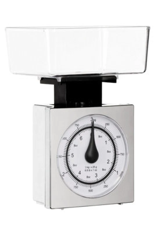 Image of Premier Housewares Olivier Chrome Effect Kitchen Scale 3kg Silver