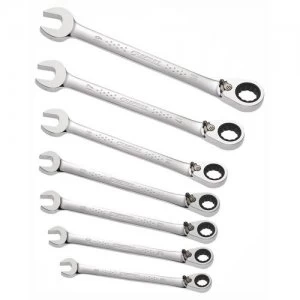 Image of Expert by Facom 7 Piece Ratchet Combination Spanner Set