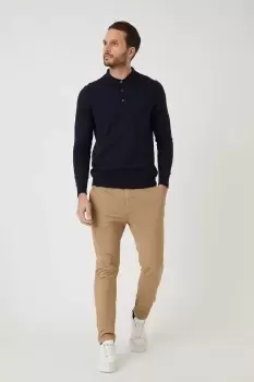 Image of Skinny Fit Stone Chino Trousers