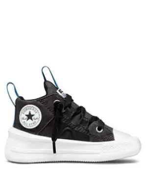 Image of Converse Chuck Taylor All Star Hi Infant Boys Ultra Color Pop Trainers -Grey/Black, Grey/Black, Size 7