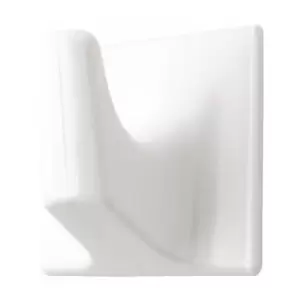 Image of Basics Self Adhesive Hook Square White Small x 5 042248