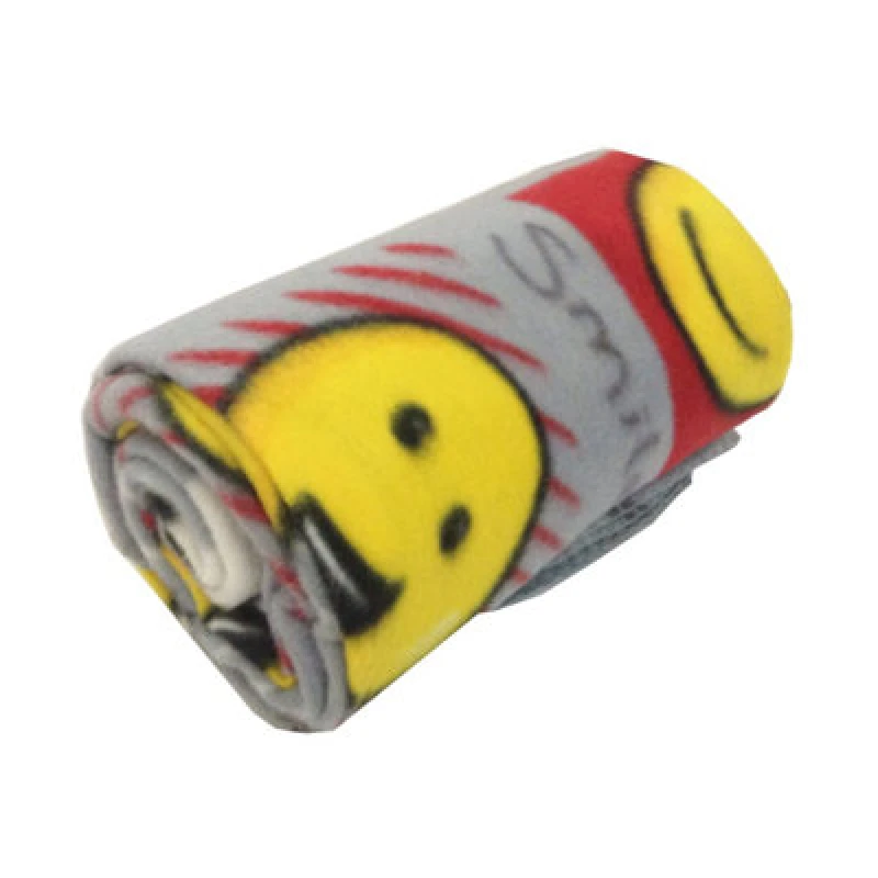 Image of Velosso Soft Touch Cosy Fleece Blanket, Trendy Cartoon Style, Warm Bedding, Snuggle Blanket, Printed Fleece, 127Cm X 152Cm - Grey