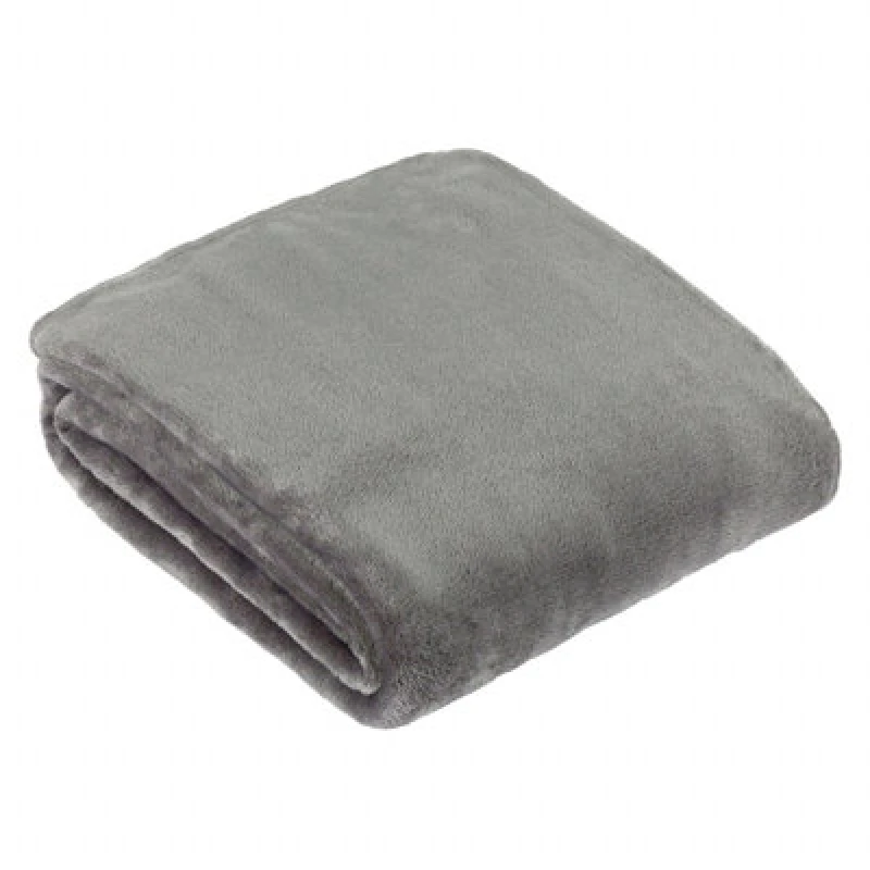 Image of Furn Furn Harrow Fleece Throw in Mid Grey Size: 140cm x 180cm Mid Grey 140cm x 180cm Unisex 5025532831231
