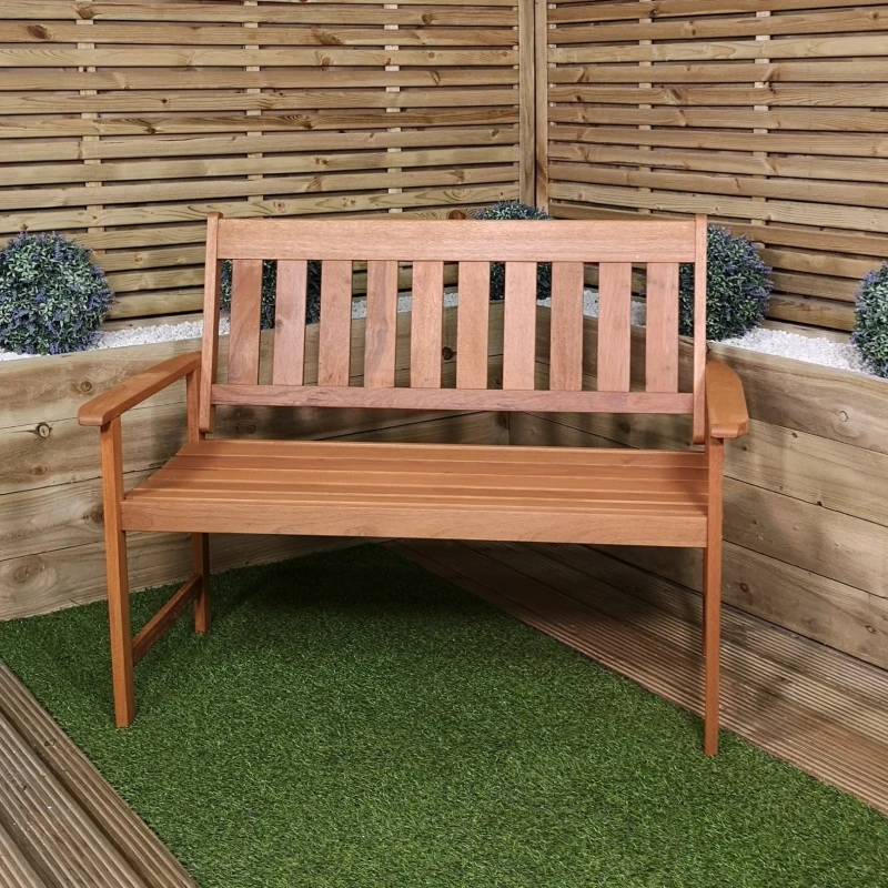 Image of Cartmel 2 Seater Outdoor Wooden Garden Patio Bench