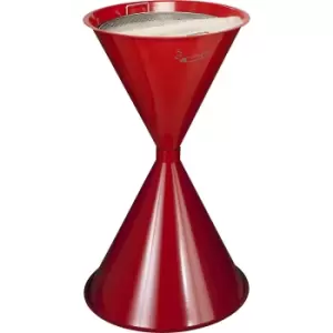 Image of VAR Conical pedestal ashtray, sheet steel, powder coated, flame red