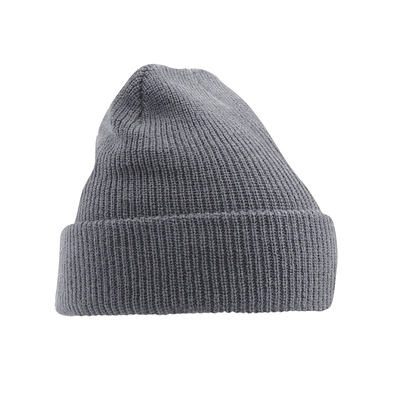 Image of Beechfield Beechfield Heritage Beanie in Dark Grey Dark Grey One Size Unisex 5063377400205