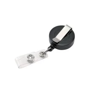 Image of Office Badge Reel 600mm Metal Clip Cord Rewind Pack 10 936716