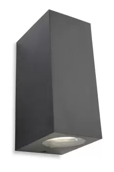 Image of Hawk Outdoor Up Down Twin Light Graphite IP54 GU10