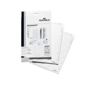 Image of Durable Badgemaker insert sheets 90x60mm 180 inserts Pack of 20
