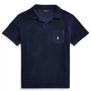 Image of Polo Ralph Lauren French Terry Polo Shirt - Blue