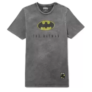 Image of Batman 80th Anniversary Logo T-Shirt - Black Acid Wash - L