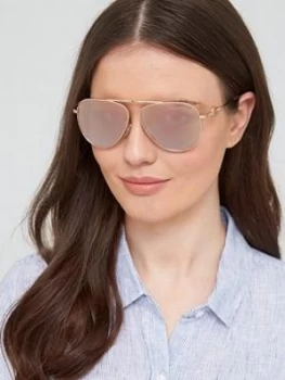 Image of Michael Kors Aviator Sunglasses - Rose Gold