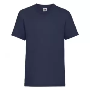 Image of Fruit Of The Loom Childrens/Kids Unisex Valueweight Short Sleeve T-Shirt (3-4) (Navy)