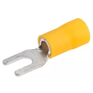 Image of TruConnect Yellow 4mm Fork Terminal Pack of 100
