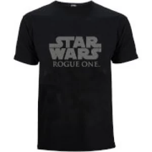 Image of Star Wars Rogue One Mens Star Wars Logo T-Shirt - Black - S