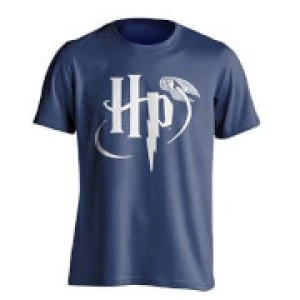 Image of Harry Potter Mens Snitch Logo T-Shirt - Blue - L