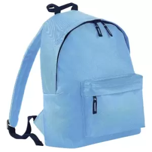 Image of Bagbase Fashion Backpack (18 Litres) (one Size, Sky Blue/French Navy)