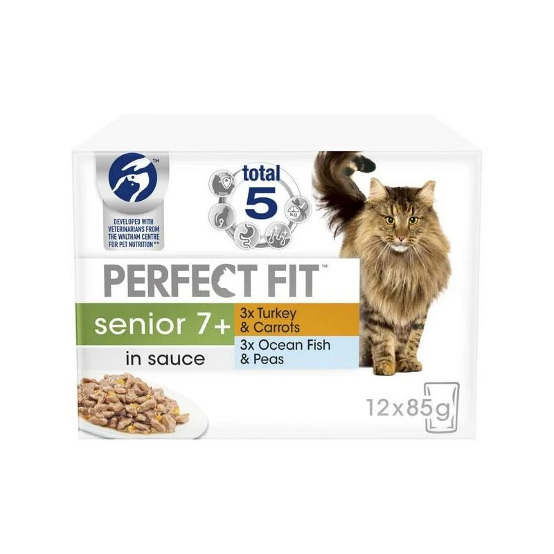 Image of Perfect Fit Cat Pouches Senior 7+ Mixed, 12 x 85g