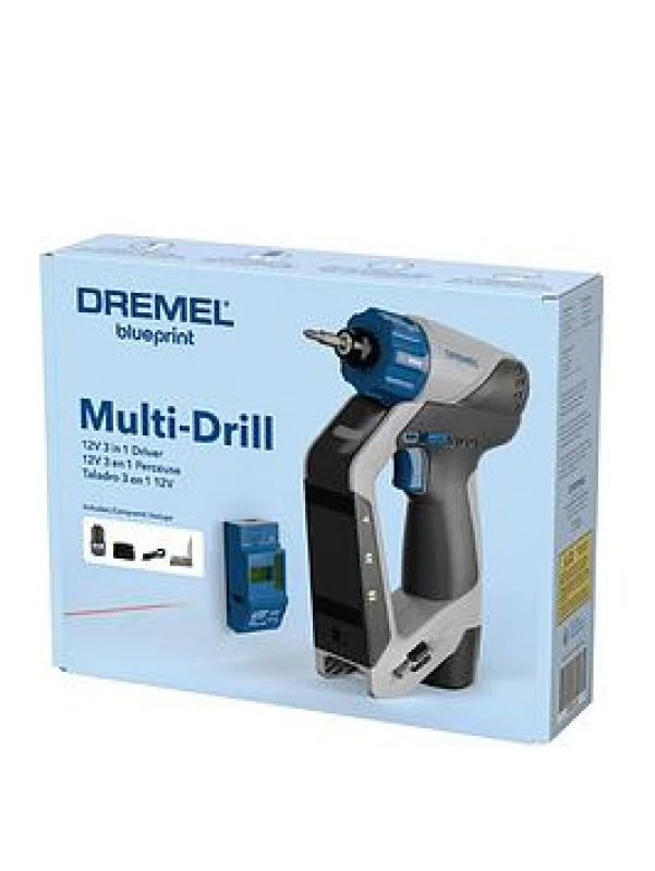 Image of Dremel Blueprint 12V 3-in-1 Multi-Drill Tool Kit, Grey F013DD12JB