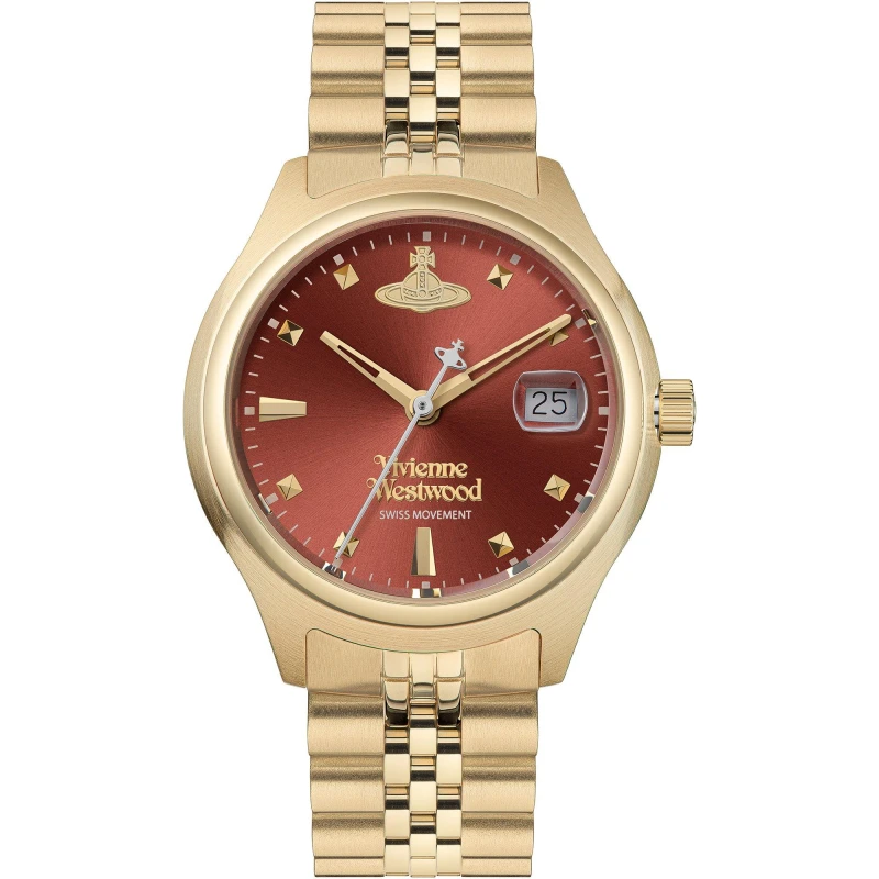 Image of Vivienne Westwood Camberwell Mini Watch Red/Gold female 32MM