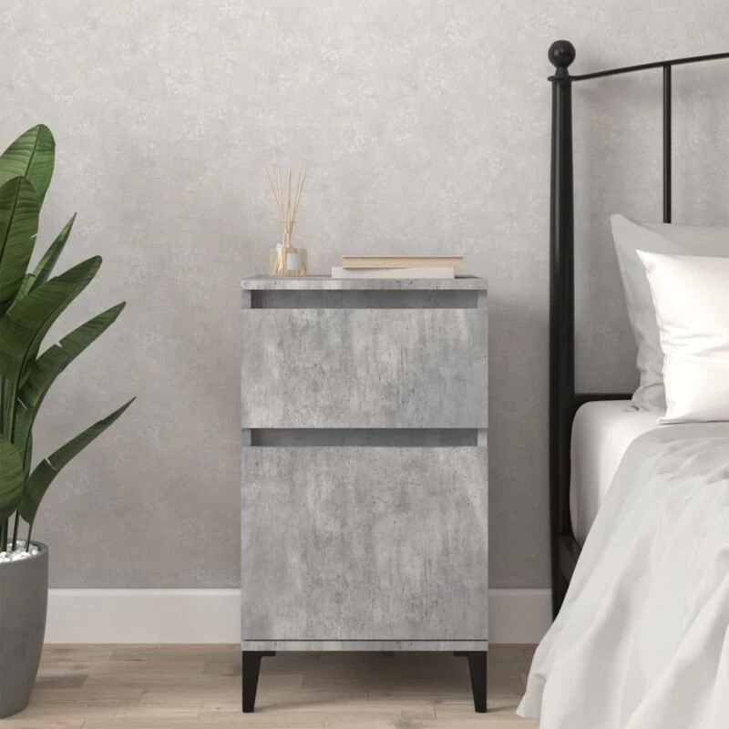 Image of VIDAXL Bedside Cabinet Concrete Grey 40x35x70cm Vidaxl 8720845738068