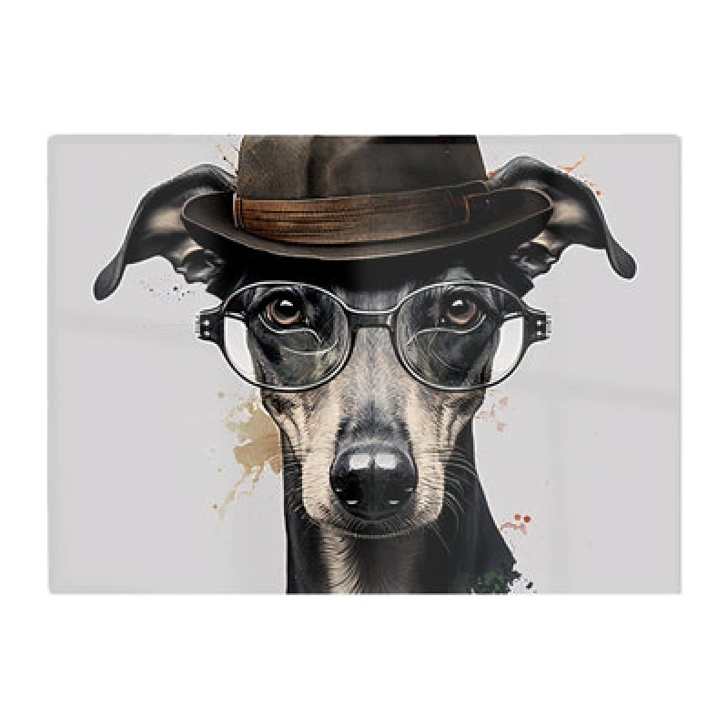 Image of Warren Reed Designer Whippet Dog Splashart Chopping Board