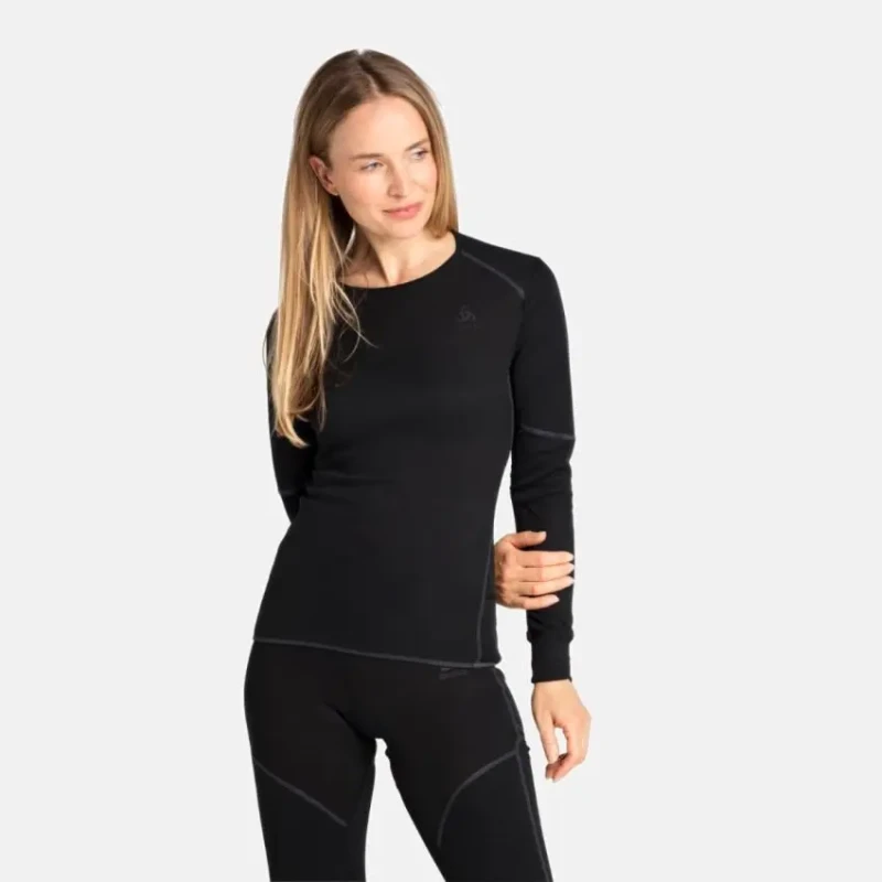 Image of Odlo Merino 200 Long Sleeve Baselayer - Black 8