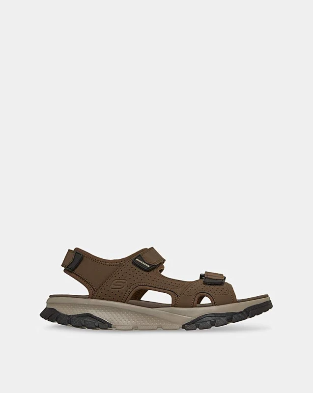 Image of Skechers Wagner 3 Strap River Sandal Brown - SKECHERS - Size: 7 Brown Male 7 SK20201