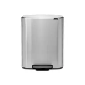 Image of Brabantia 60L Bo Pedal Bin - Matt Steel