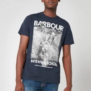 Image of Barbour International Mens Archieve Comp T-Shirt - Navy - S