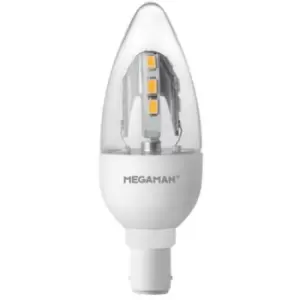 Image of Megaman 5W Incanda-LED B15 SBC Candle Warm White Dimmable - 143761