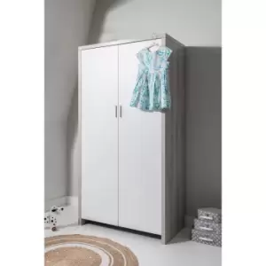 Image of Tutti Bambini Modena White Grey Ash Wardrobe