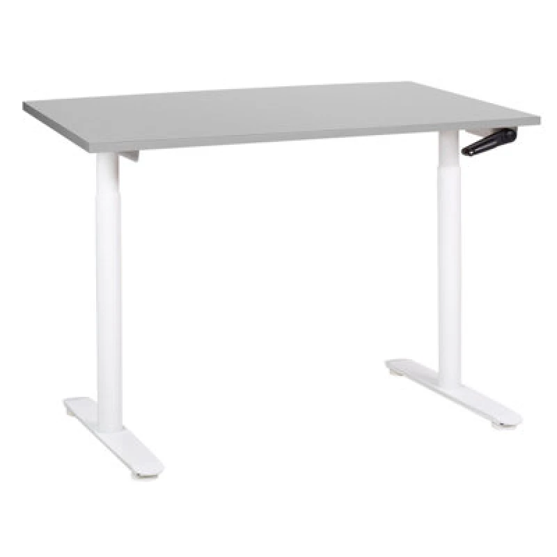 Image of Beliani Manual Adjustable Standing Desk Destinas Grey/ White 120 Cm 72 Cm