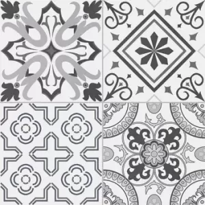 Image of Marquis 1.32m2 Porcelain Tile Mediterranean Black 33x33cm