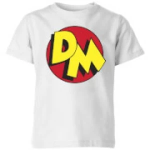 Image of Danger Mouse DM Logo Kids T-Shirt - White - 9-10 Years