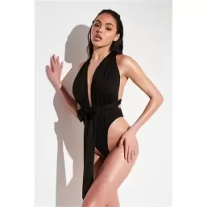 Image of I Saw It First Black Plunge Wear Me Any Way Swimsuit - Black