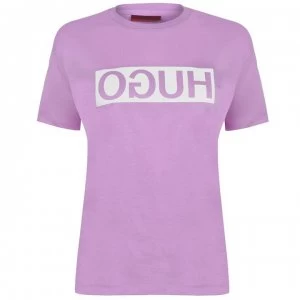 Image of Hugo Boss Demali Reversed Logo T-Shirt Pink Size L Men