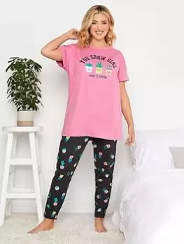 Image of Yours You Grow Girl Tapered Pj Set, Black, Size 30-32, Women