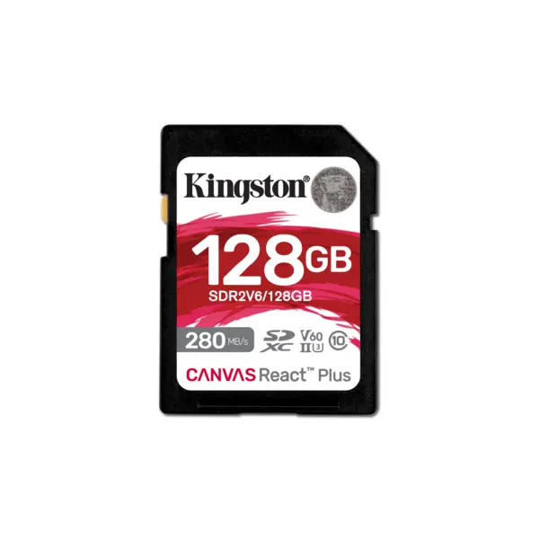 Image of Kingston Canvas React Plus 128GB SDXC Memory Card SDR2V6/128GB
