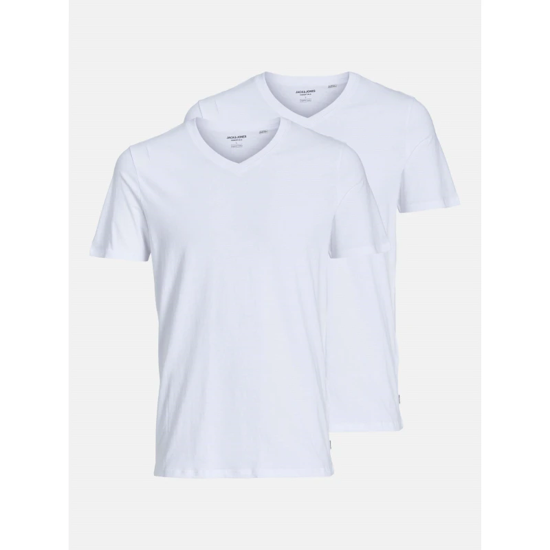 Image of Jack and Jones 2-pack V-Neck T-Shirt Mens White male L