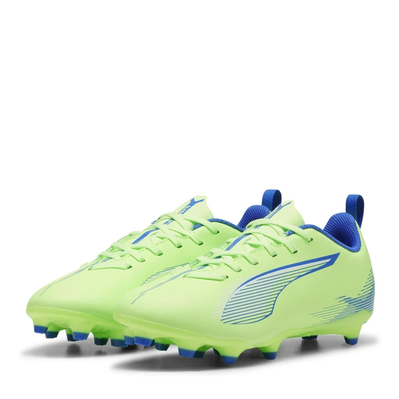 Image of Puma Ultra Play Junior Firm Ground Football Boots - Green Green 3