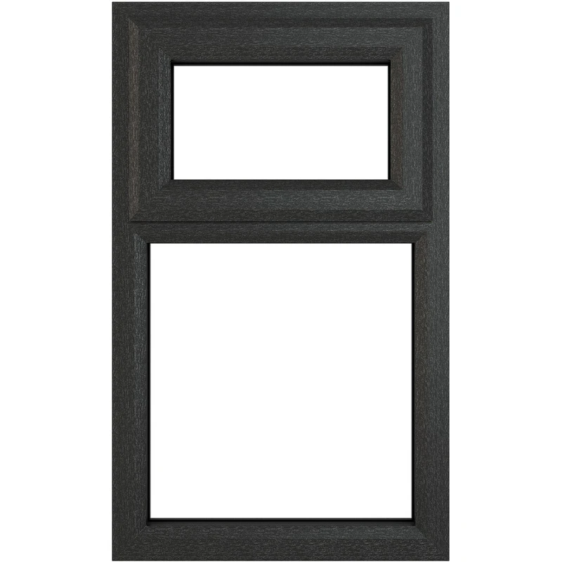 Image of Crystal Triple Glazed Window Grey/White Top/Fix 610 X 965Mm Clear 6GRYWHTG610965