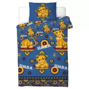Image of Lion King Childrens/Kids Simba Single Rotary Duvet Cover Set (One Size) (Blue)