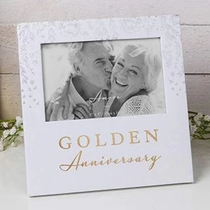Image of 6" x 4" - Amore By Juliana Photo Frame - Golden Anniversary