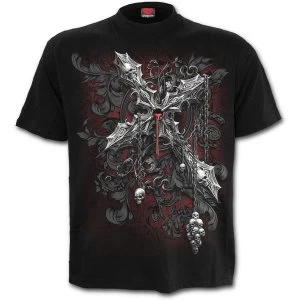 Image of Cross of Darkness Mens Small T-Shirt - Black