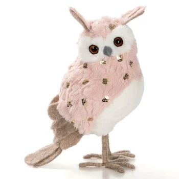 Image of The Spirit Of Christmas Spirit of Christmas Pink Owl 27cm - 2021 Pink