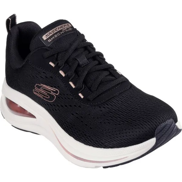 Image of Skechers Womens Air Meta Neutral Air Breathable Trainers UK Size 5 (EU 38) Black Rose Gold SKE2323-BKRG-5